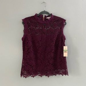 NWT!! Mulberry Lace Top Moody Treasures